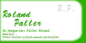 roland paller business card